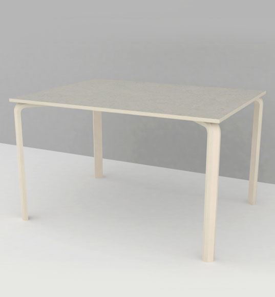 institutionsbord med linoleum, 90x120 cm (FSC-certificeret)