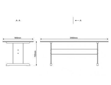 Bord med laminat, 90x200 cm