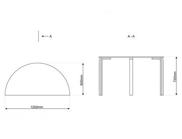 Bord med laminat, 60x120 cm