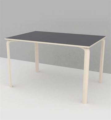 Institutionsbord m. formspændte ben og laminat overflade, 80x120 cm - Dansk produceret