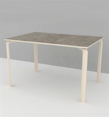 institutionsbord m. formspændte ben og støjdæmpende  linoleum, 80x120 cm - Dansk produceret