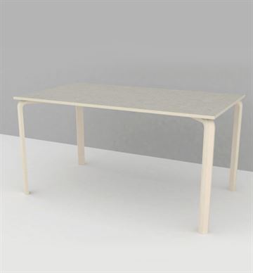 Institutionsbord med linoleum, 80x140 cm - Dansk produceret