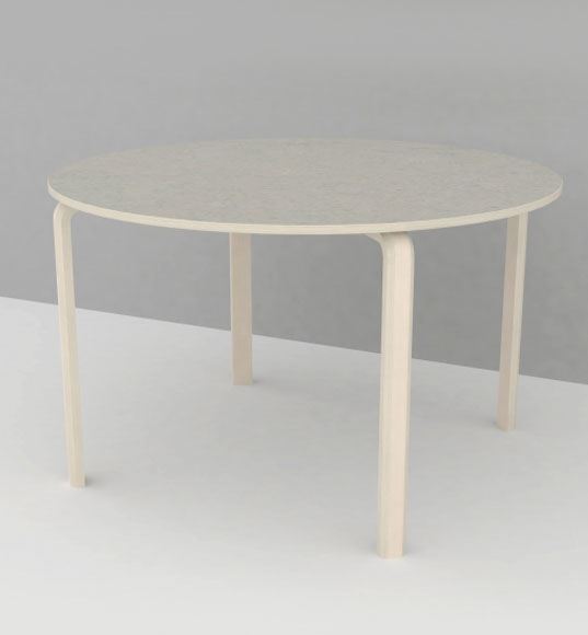 Institiutionsbord med linoleum, Ø 120 cm
