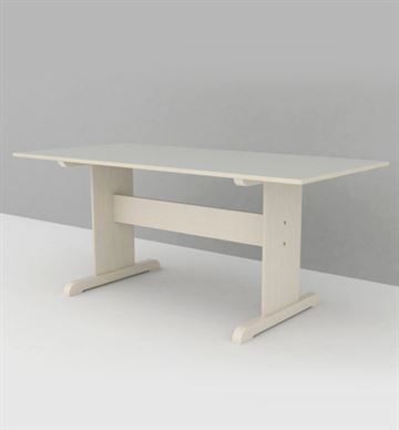 Institutionsbord med linoleum, 80x170 cm. Velegnet til skoler, SFO'er, børnehaver mv. - Dansk produceret