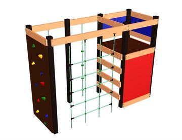 Mini Aktivitetscenter - Klatresystem i genbrugsplast - Minimal vedligehold