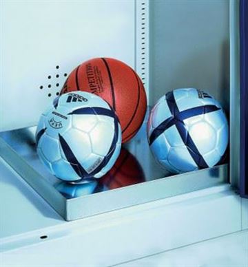 Boldopbevaring - Stålhylde med kant til sportskab