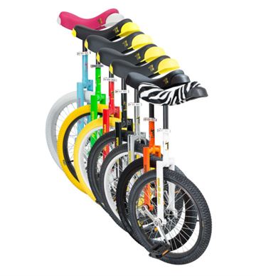 QU-AX 20" Unicycles -  Ethjulet cykler / artist cykel i 7 friske farver