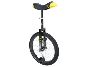 QU-AX 20" Unicycle - Ethjulet cykel med sort stel med sort dæk