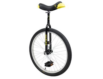 QU-AX 24" Unicycle - Ethjulet cykel med sort stel og dæk til voksne eller store børn