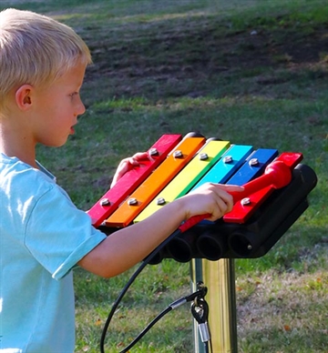 Rainbow Metallofon - Lille xylofon til brug både ude og inde