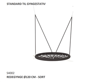 Fugleredegynge Ø120 cm til legepladsen - sort taifun