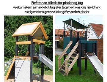 Reference billede grønne eller gråmelerede plader