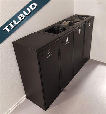 TILBUD - Affaldsstation m. 4 fraktioner til kildesortering - Affaldssystem