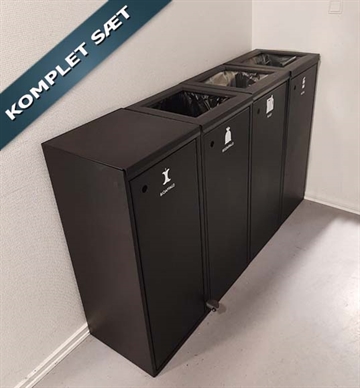 Affaldsstation m. 4 fraktioner til kildesortering - Affaldssystem 