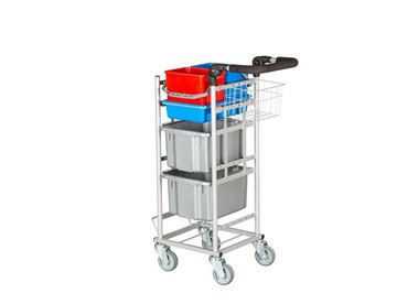 ERGO Slimline rengøringsvogn fra Tina Trolley - Ergonomisk rengøringsudstyr / redskaber