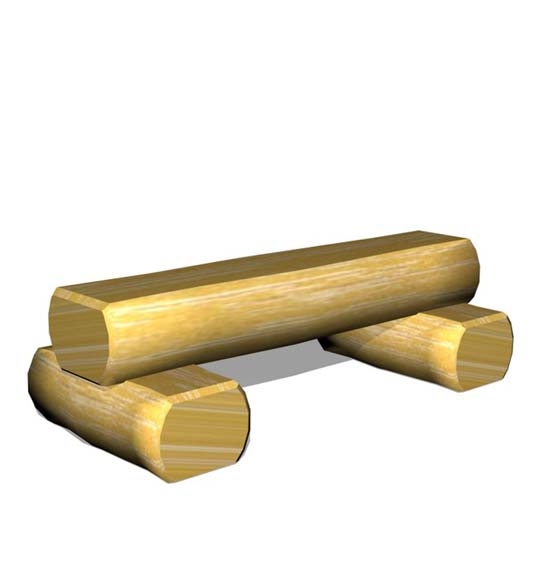 Bænk i robinia træ 