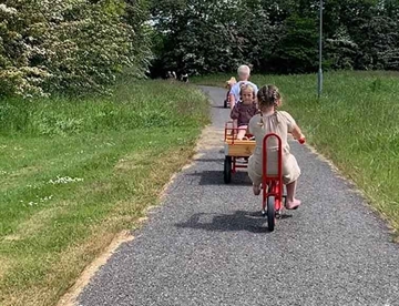 Kædeløs cykel fra Rose Cykel - 4-7 år.