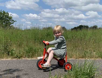 Trehjulet cykel m. massive gummihjul fra Rose cykler