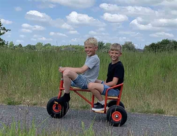 Trehjulet cykel med bagsæde, 4-10 årige - Rose cykler
