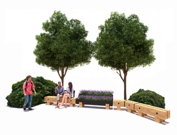 INSPIRATION - RUNA modulære Park og byrumsmøbler