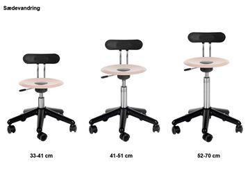 Mars LP stol med højderegulering - 3 størrelser