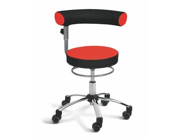 Sanus air Stol - Ergonomisk stol med luftpude - Sort/Rød Kunstlæde