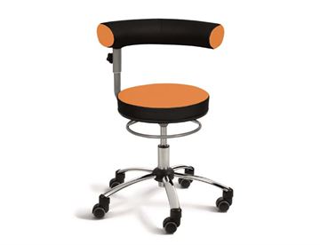 Sanus air Stol - Ergonomisk stol med luftpude - Sort/Orange Kunstlæde