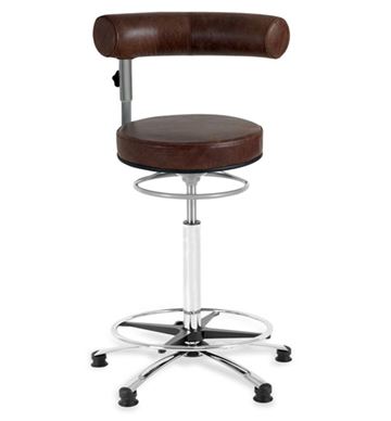 Sanus eksklusive højstol i brun læder - Ergonomisk stol 
