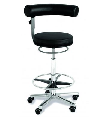 Sanus eksklusive højstol i sort læder - Ergonomisk stol 