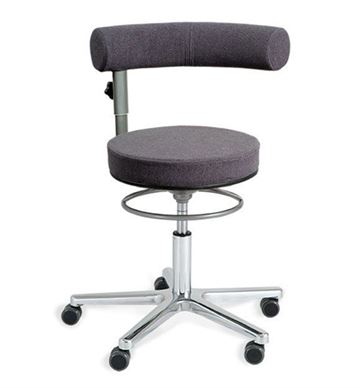 Sanus arbejdsstol i filt - Lækker ergonomisk stol med roterbar og højderegulerbar ryglæn / armlæn