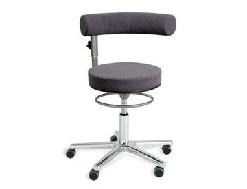 Lækker arbejdsstol - Sanus stol i filt med roter- og højderegulerbar ryglæn / armlæn