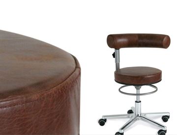 Sanus eksklusiv arbejdsstol i brun læder - Alsidig ergonomisk stol 