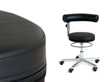 Sanus eksklusiv arbejdsstol i sort læder - Alsidig ergonomisk stol 