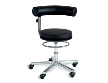Sanus eksklusiv arbejsstol i sort læder - Alsidig ergonomisk stol med regulerbar ryglæn / armlæn
