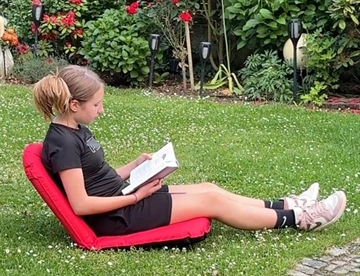 Gulvstol med justerbart ryglæn - Sitzfix foldbart sæde til brug både ude og inde