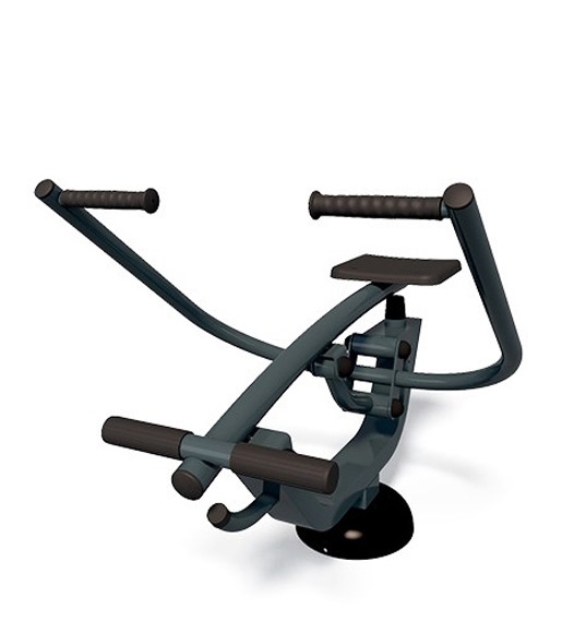 Rower - Romaskine i varmgalvaniseret stål - Fitnessredskab til det udendørs træningsområde