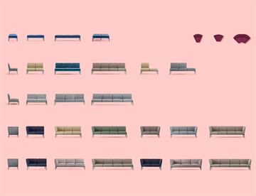 Byg selv sofa arrangement - Oversigt Social sofa modulserie fra Pedrali