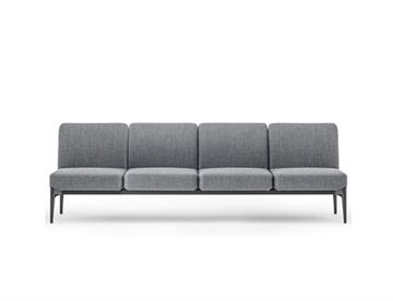 Social 4-personers sofa u. armlæn i italiensk design fra Pedrali