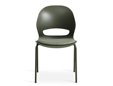 Stol m. sædepude og stel m. 4 ben / rammestel - Flot stabelbar stol m. god siddekomfort