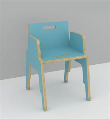Frigg stabelbar stol med armlæn - FSC certificeret børnemøbler