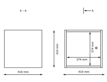 Mål - Stino personaleskab m. lås  - 1b × 1h = 1 rum 
