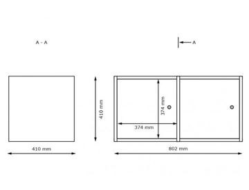 Mål - Stino personaleskab m. lås  - 2b × 1h = 2 rum 