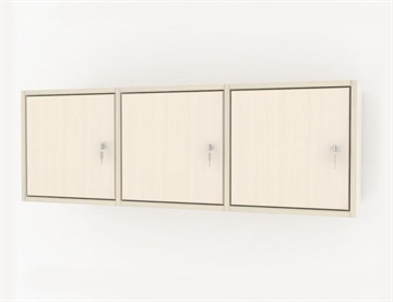 Stino personaleskab m. lås  - 3b × 1h = 3 rum - Vægmonterede skabe med lås