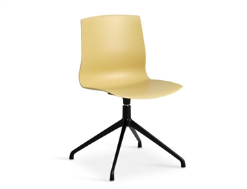 Stol m. drejestel (Swivel) - Her farve Mustard med sort swivel-stel