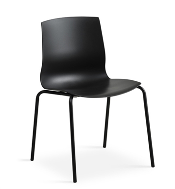 Stol m. stel m. rammestel m. 4 ben -  Sæt m. 4 stk. (stabelbare stole)