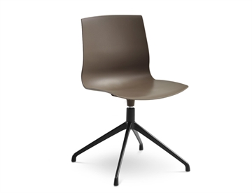 Stol m. drejestel (Swivel) - Her farve Brown med sort swivel-stel