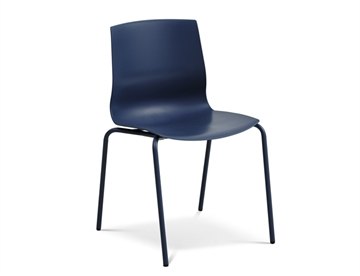 Stabelbar stol m. stel m. 4 ben - Her farve Denim