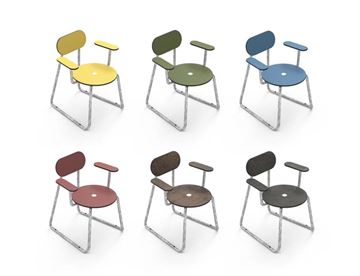 Plateau City Chair -  Udendørs stabelbar stol med armlæn- Farver