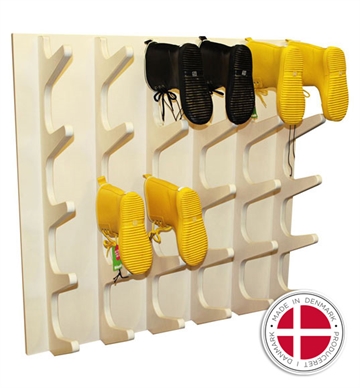 Støvlevæg til institutioner - til tørring og opbevaring af støvler i børnehaver, vuggestuer mv.