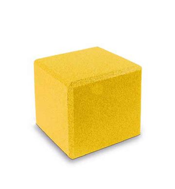 Terrasoft EPDM Cube i gummigranulat - velegnet til afgrænsning og leg i det offentlige rum